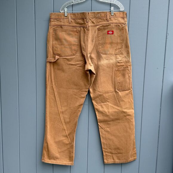 Dickies Carpenter Canvas Pants Painter Work Carhartt Style Brown Size 40x30 EUC - Picture 4 of 6